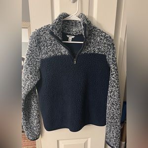 Blue fuzzy sweatshirt